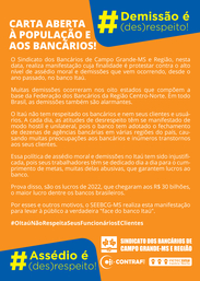 Carta aberta Itaú