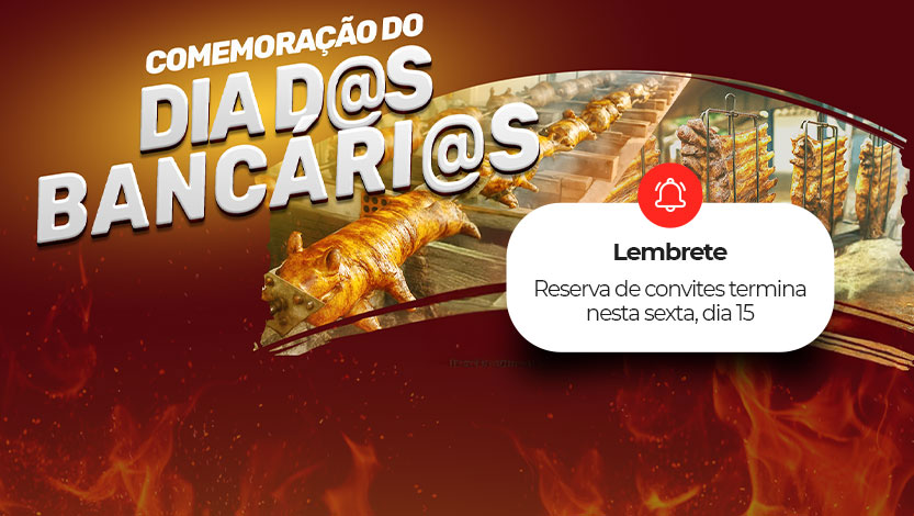 Reserva de convites para comemoração do Dia d@s Bancári@s se encerra nesta sexta-feira (15)